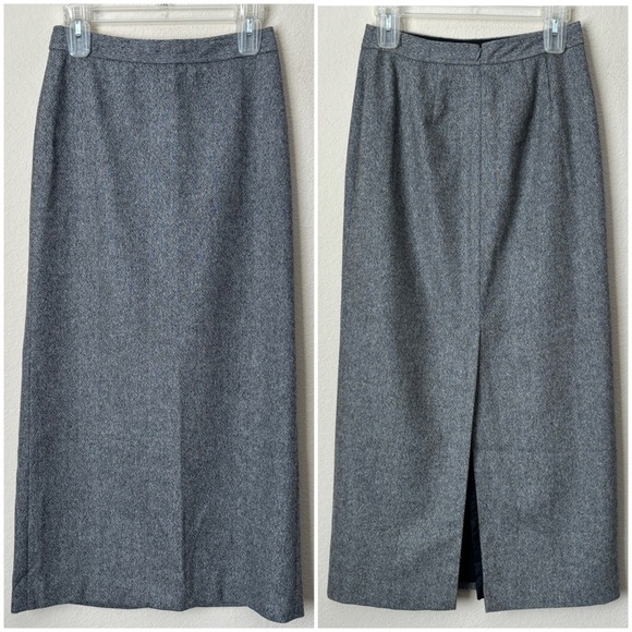 Vintage Ann Taylor Wool Blend Midi Maxi Skirt Minimalist Contemporary - Picture 1 of 10